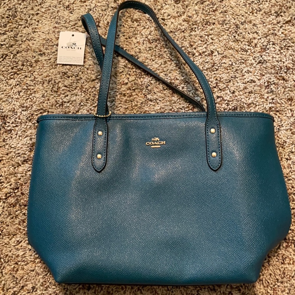 Teal Coach purse